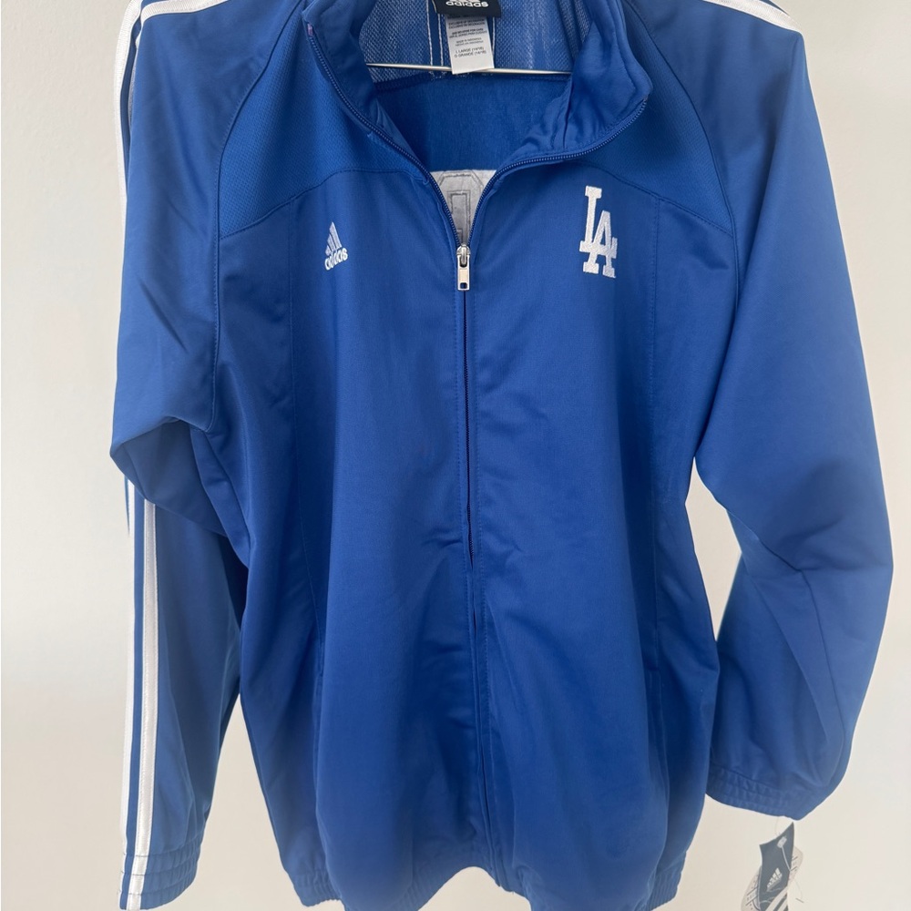 Adidas MLB Dodgers Youth Athletic Jacket, Blue, Large (14/16), NWT